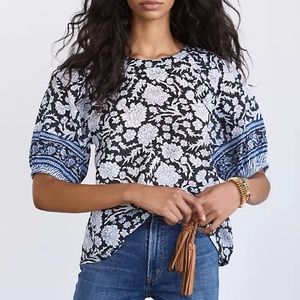 NWOT Anthropologie Becca Puff-Sleeved Blouse Saison De La Fleur Becca Puff Top